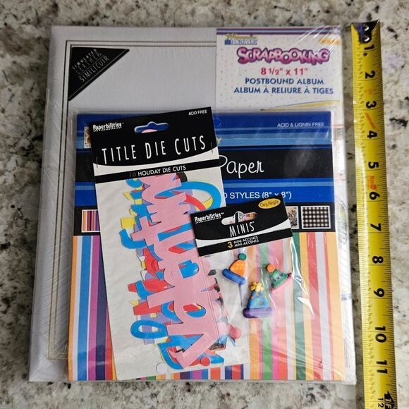 Scrapbooking Kit with Postbound Album - Picture 2 of 12